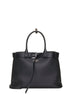 Buckle leather large tote bag