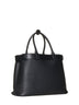 Buckle leather large tote bag