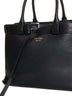 Buckle leather large tote bag