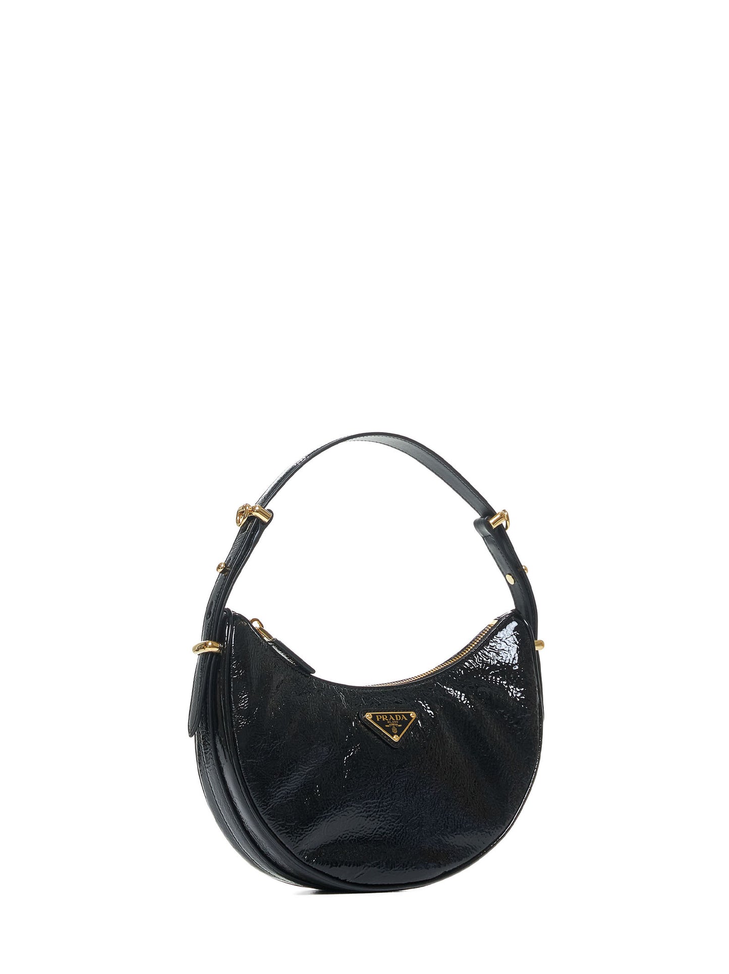 "Arque" glossy leather bag