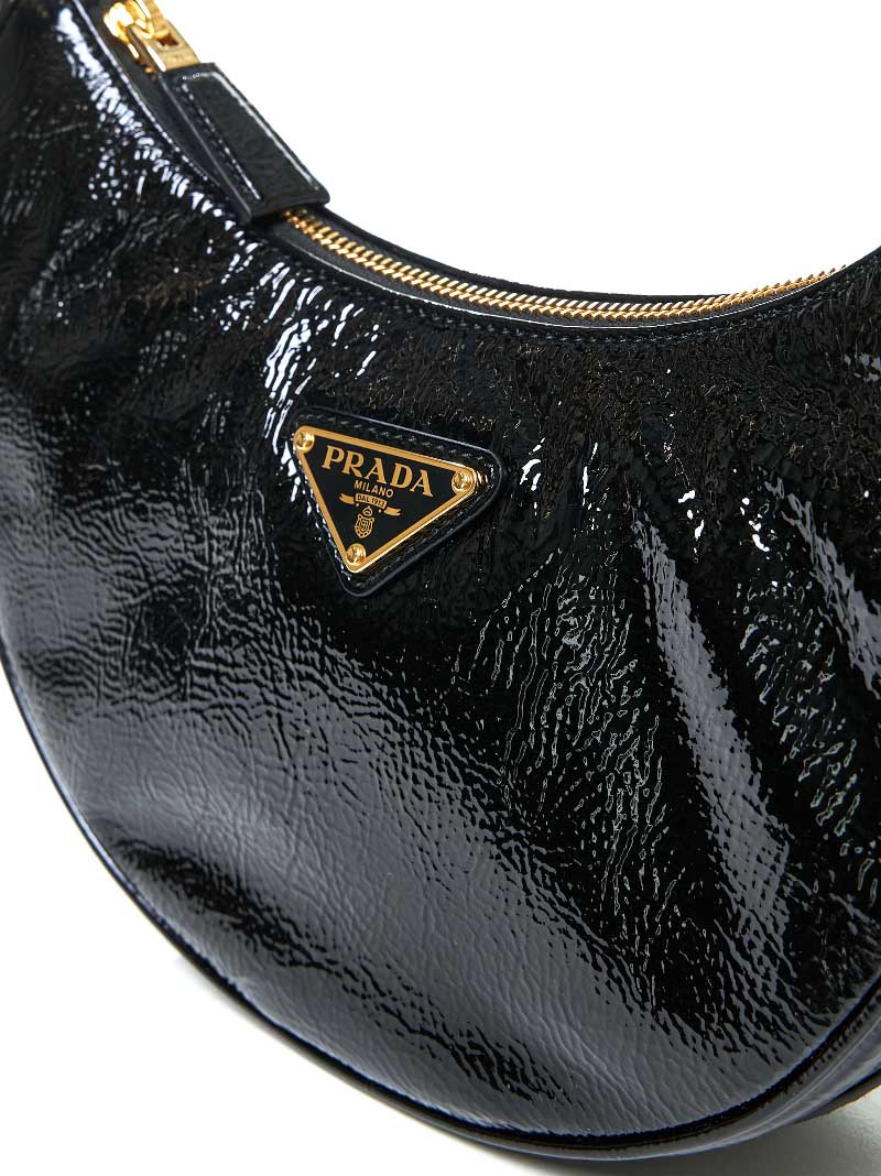 "Arque" glossy leather bag