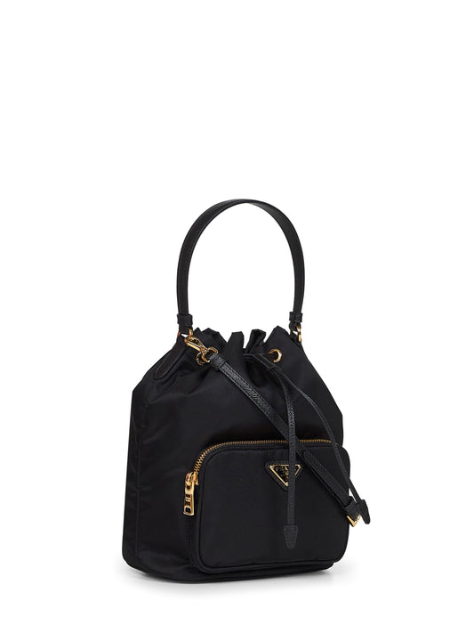 Borsa a secchiello Prada Duet nera