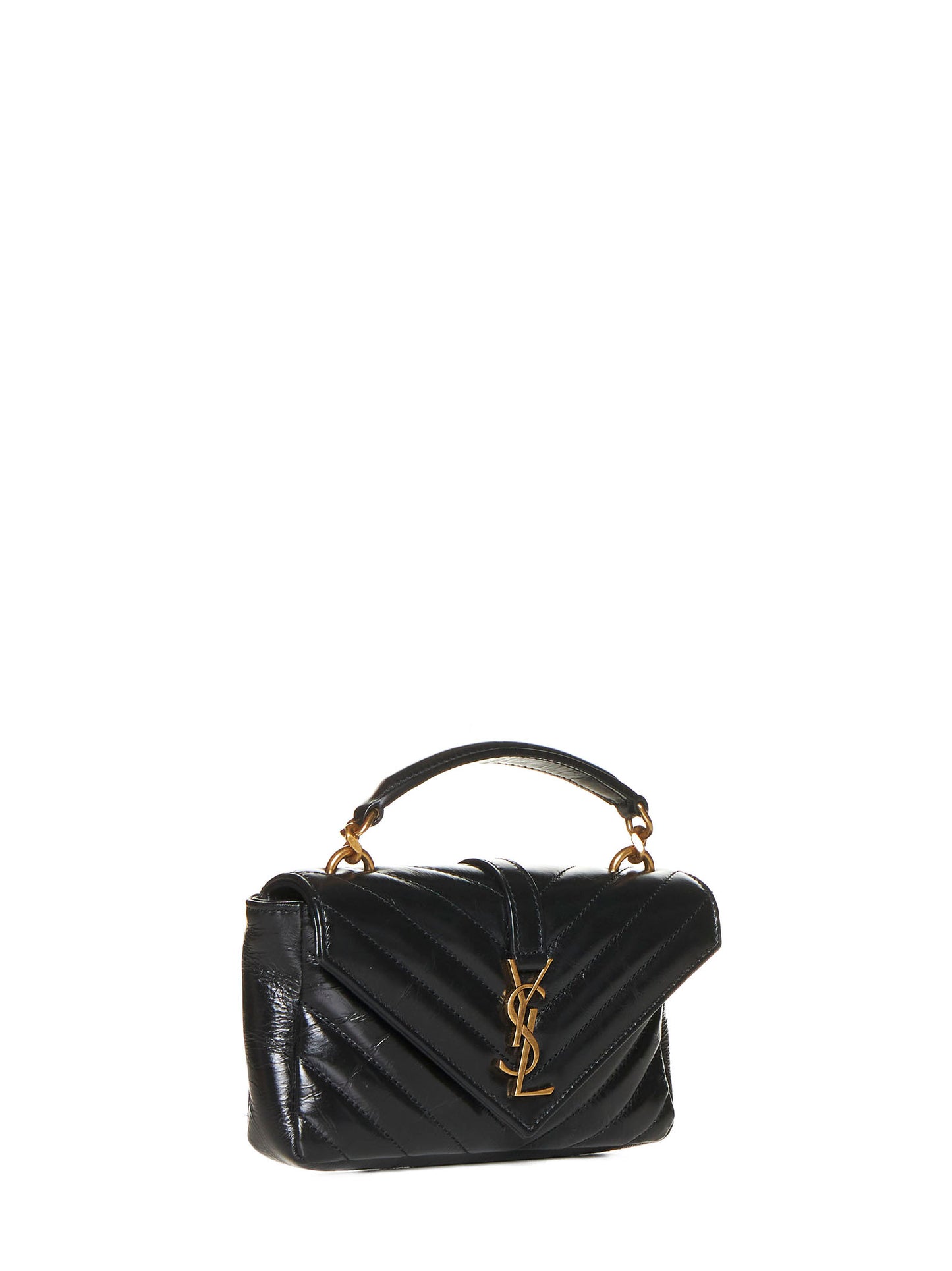 College mini quilted leather bag