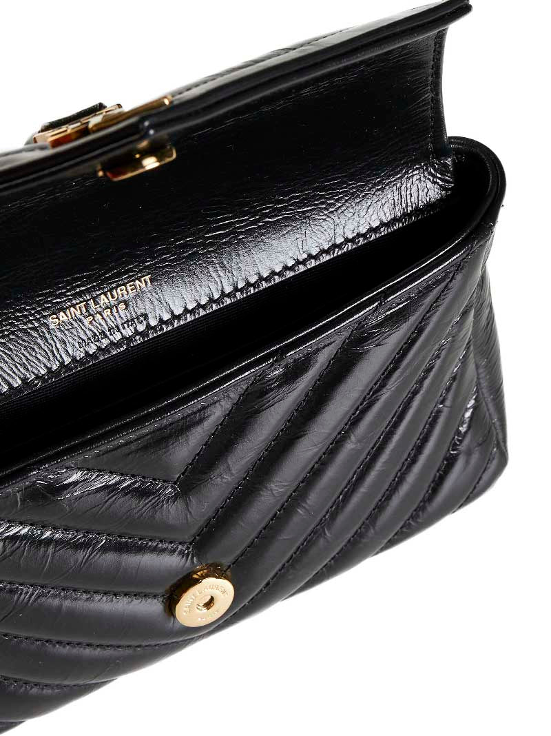 College mini quilted leather bag