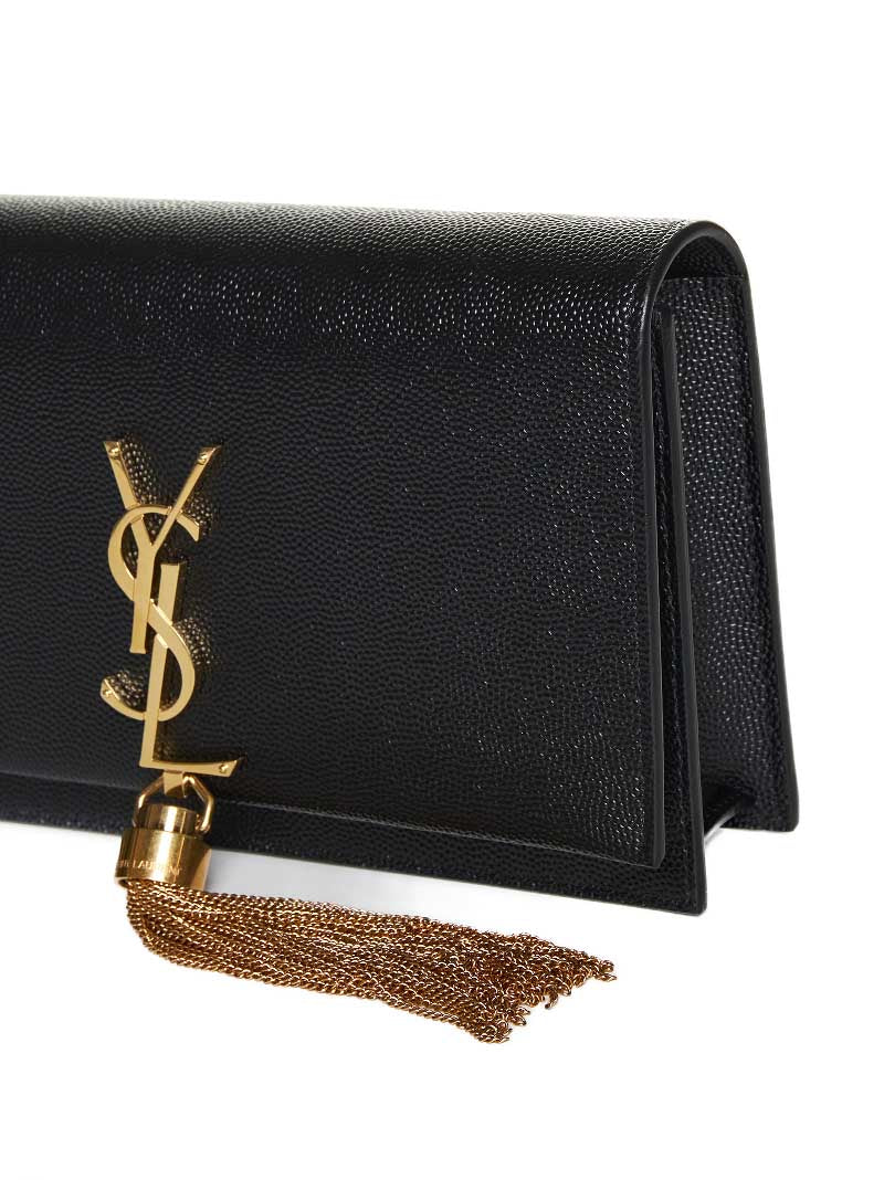 Kate leather wallet on chain bag
