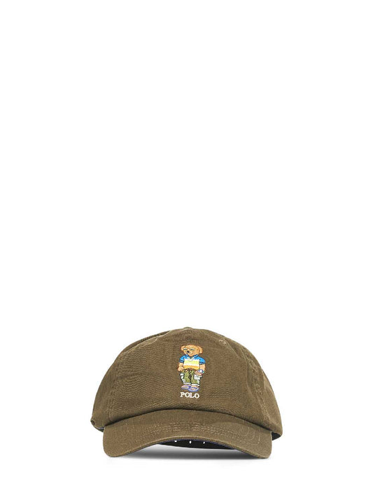 Green twill Polo Bear cap