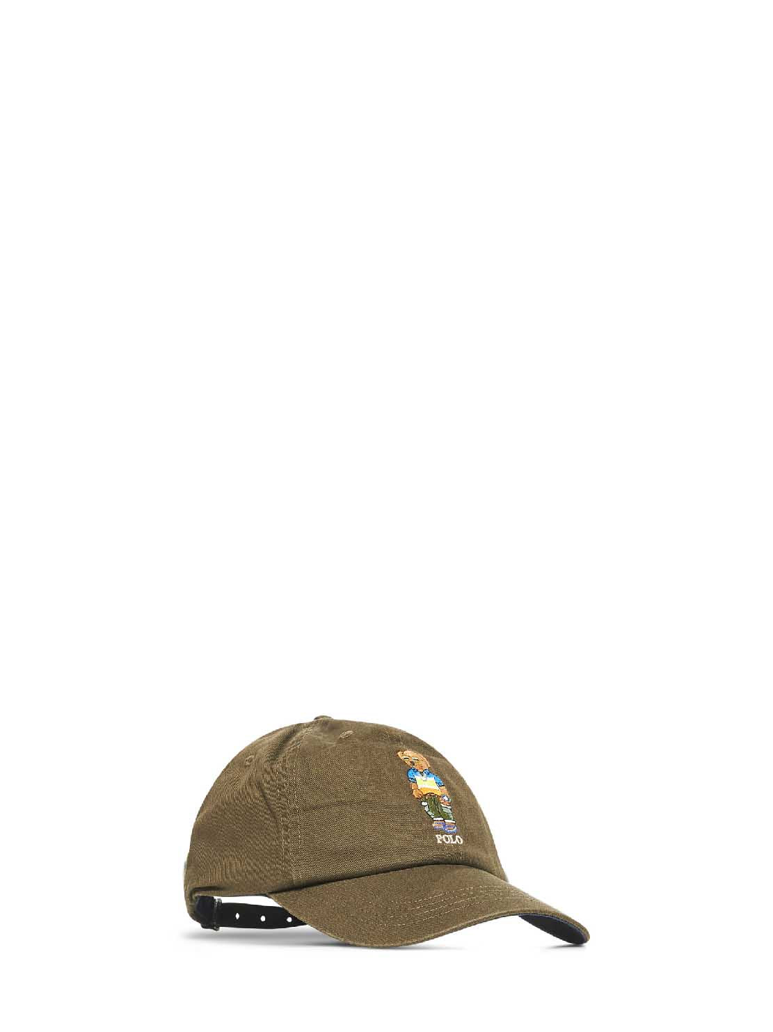 Green twill Polo Bear cap