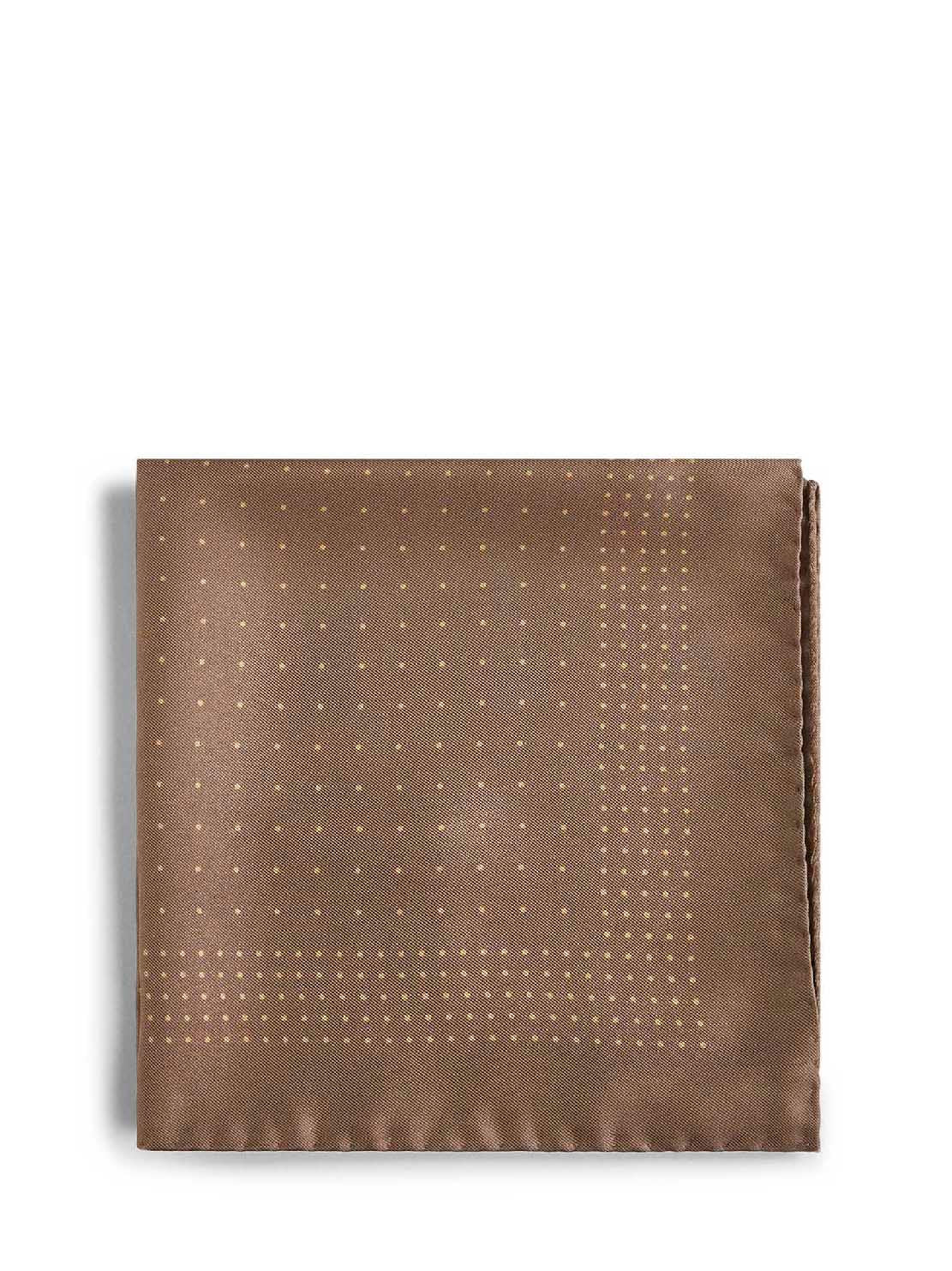 Fazzoletto da taschino in twill di seta a pois