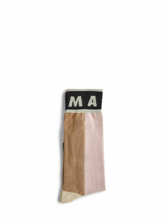 Color block stretch cotton socks