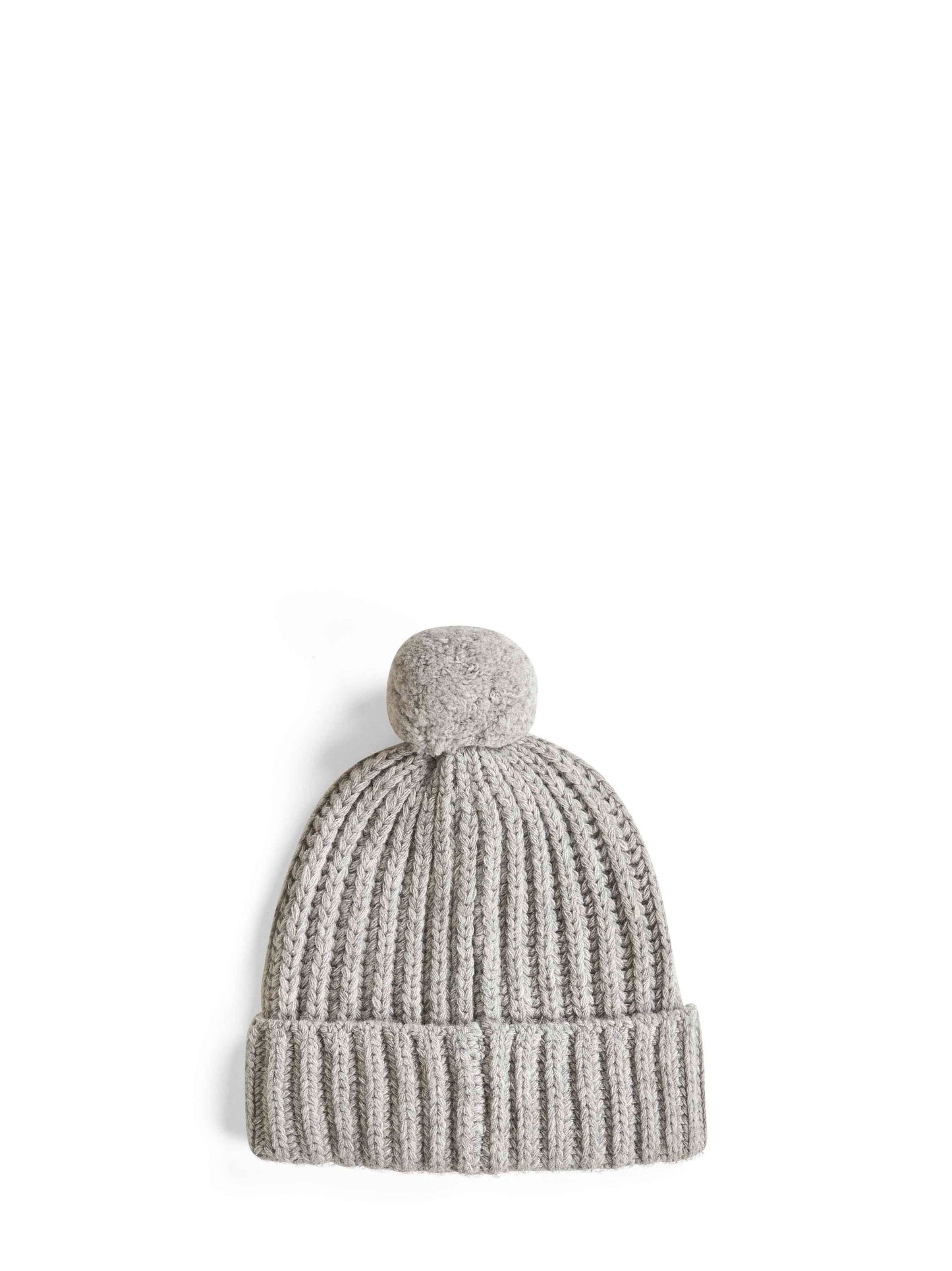 Grey Polo Bear pom pom beanie