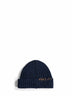 Blue knit hand-stitched logo beanie