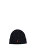 Black hat with red logo