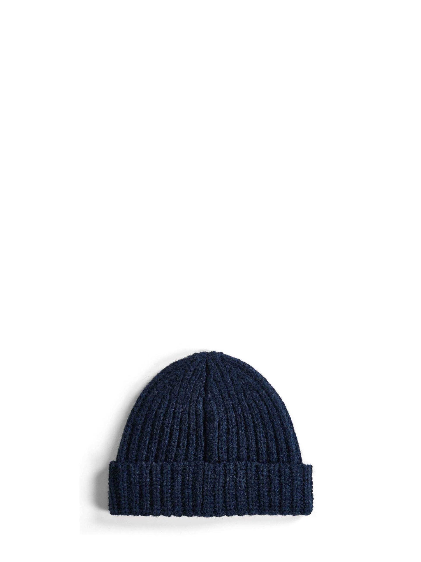 Blue knit hand-stitched logo beanie