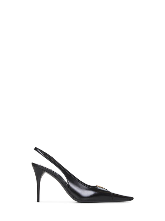 Décolleté Babylone Breteuil in pelle nera