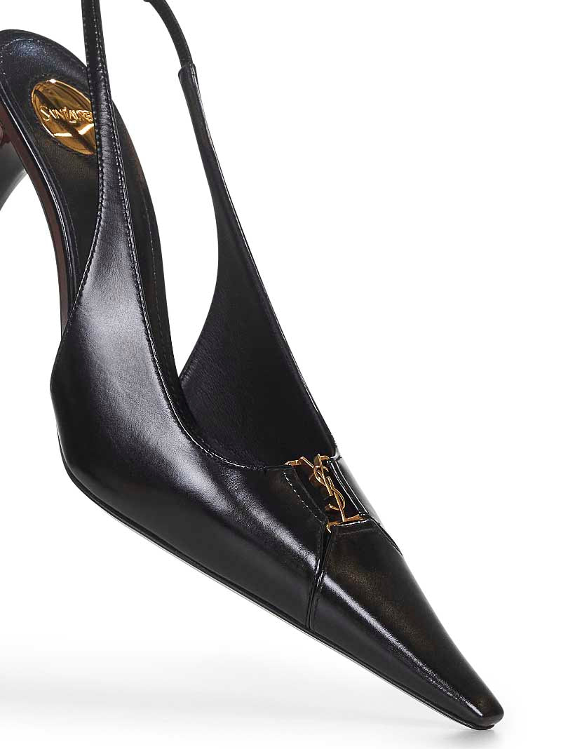 Décolleté Babylone Breteuil in pelle nera