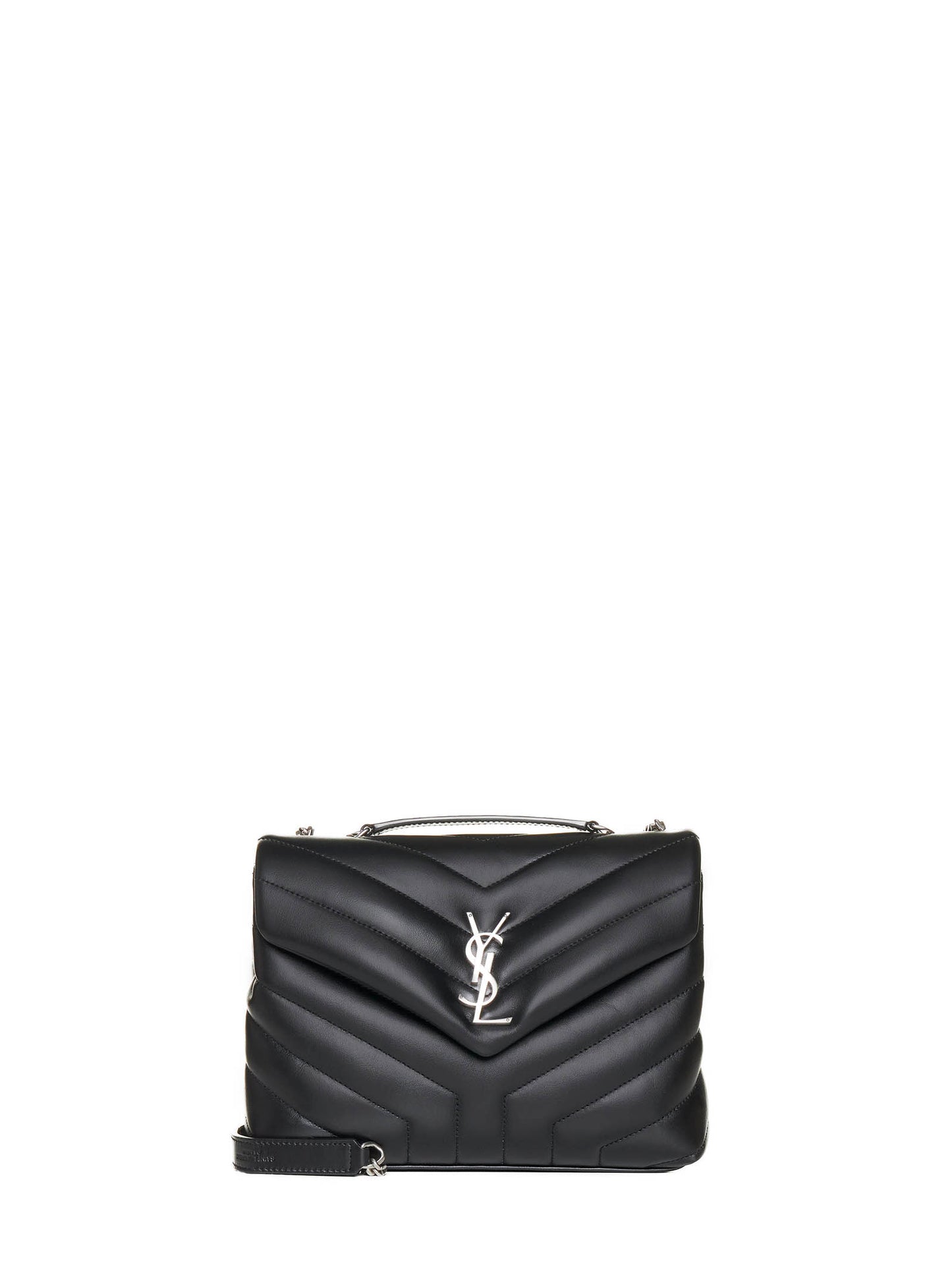 Borsa LouLou piccola in pelle con logo YSL