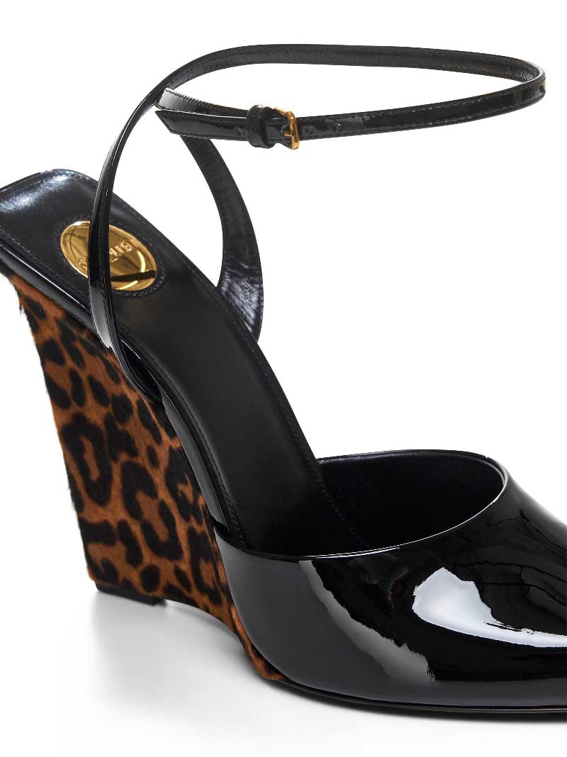 Black LA SCANDALE wedges