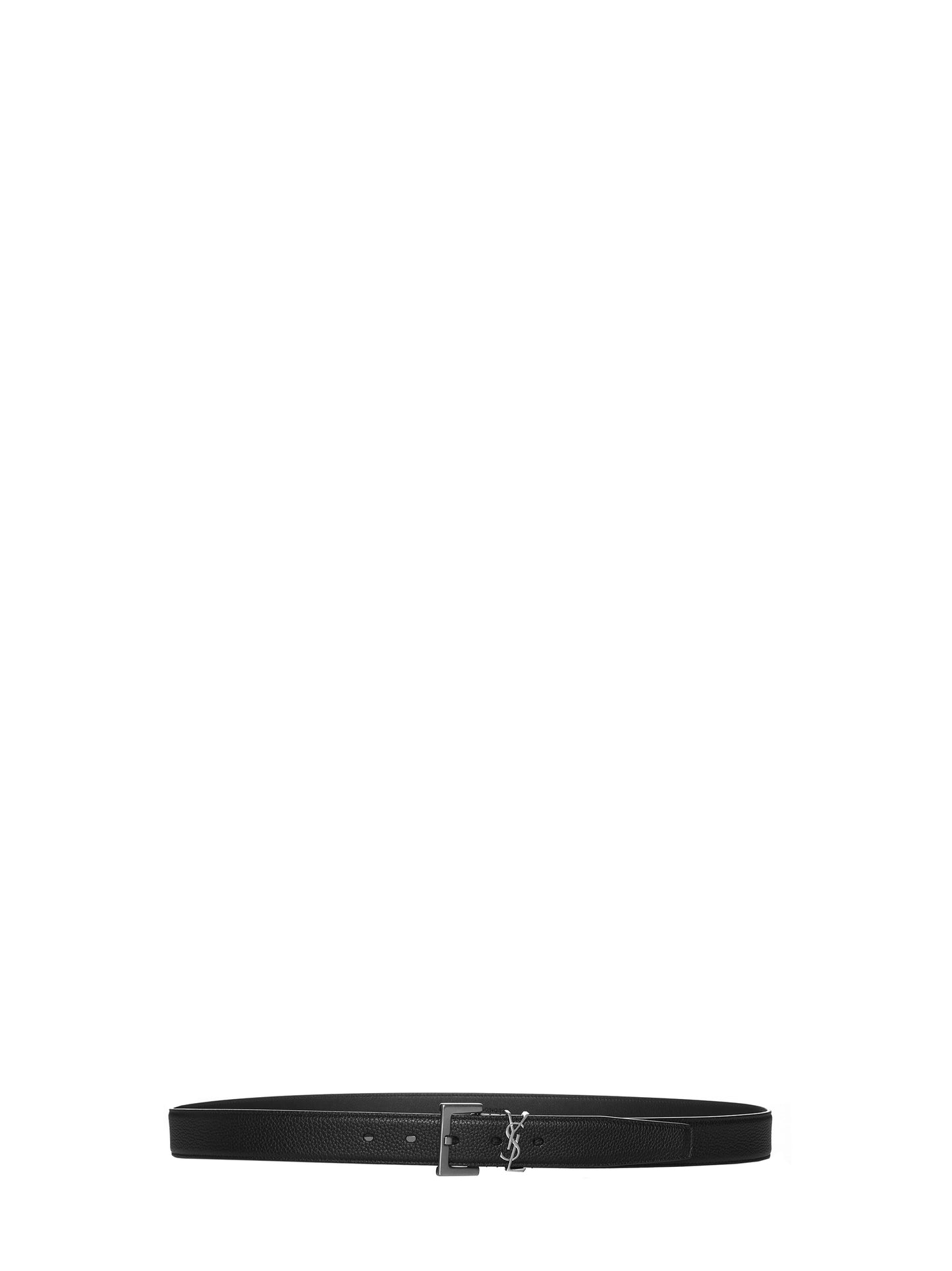 Cintura in pelle con logo YSL
