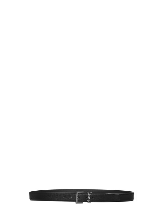 Cintura in pelle con logo YSL