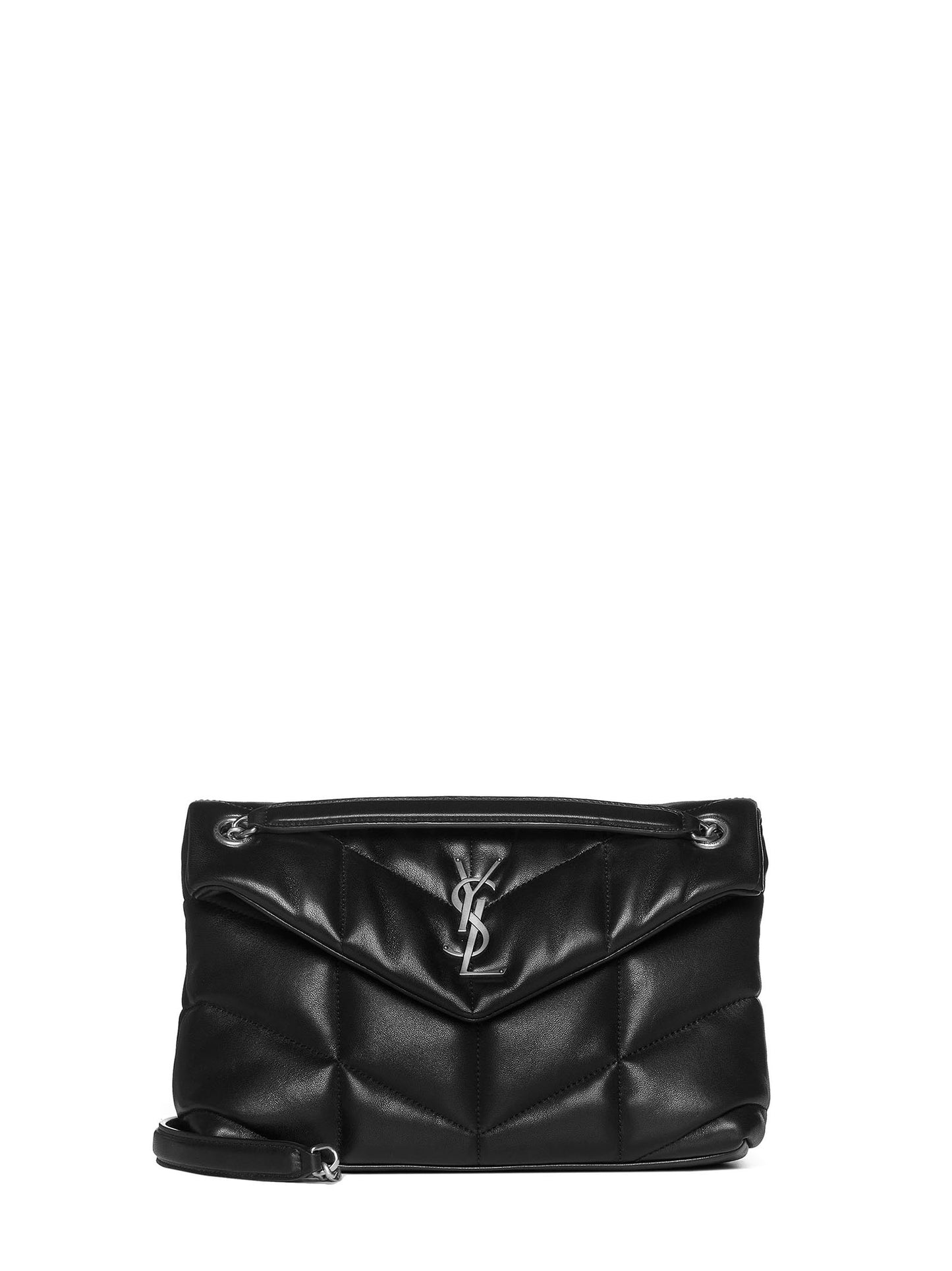 Borsa Puffer piccola in pelle trapuntata con logo YSL