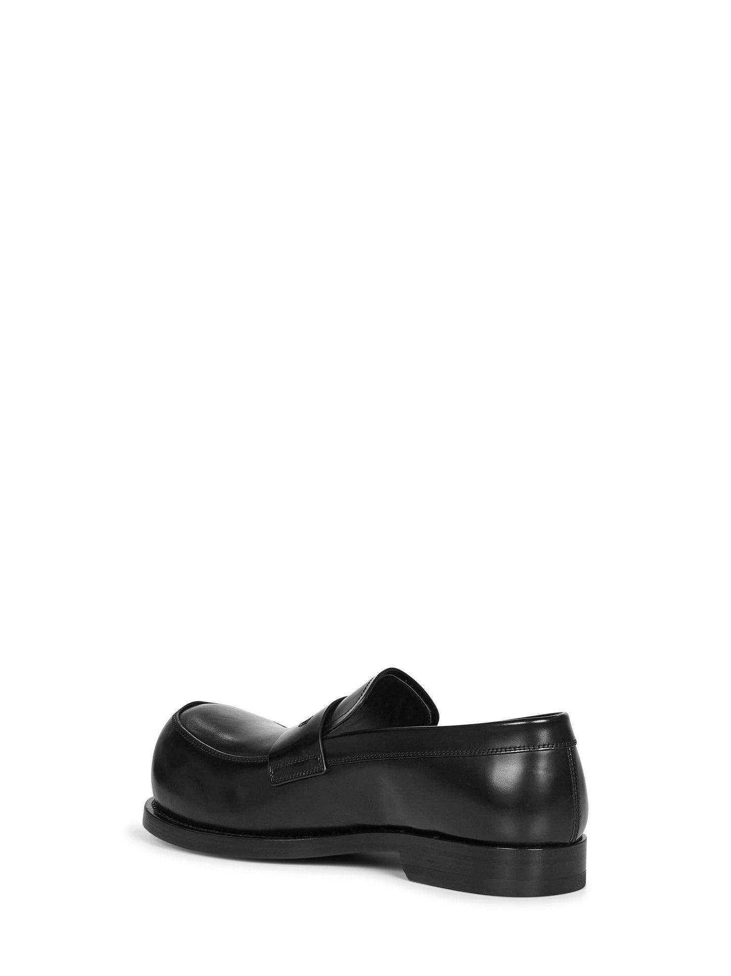 Black leather New Wave loafers