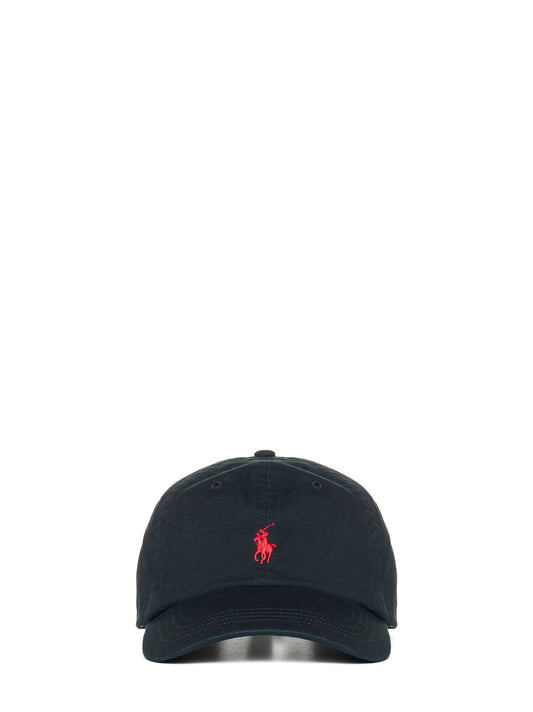 Black chino baseball cap