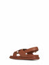 Brown leather Fussbett sandals
