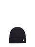 Black cable-knit wool and cashmere beanie