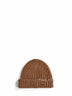 Hazelnut knit hand-stitched logo beanie