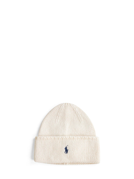 Berretto in lana merino crema