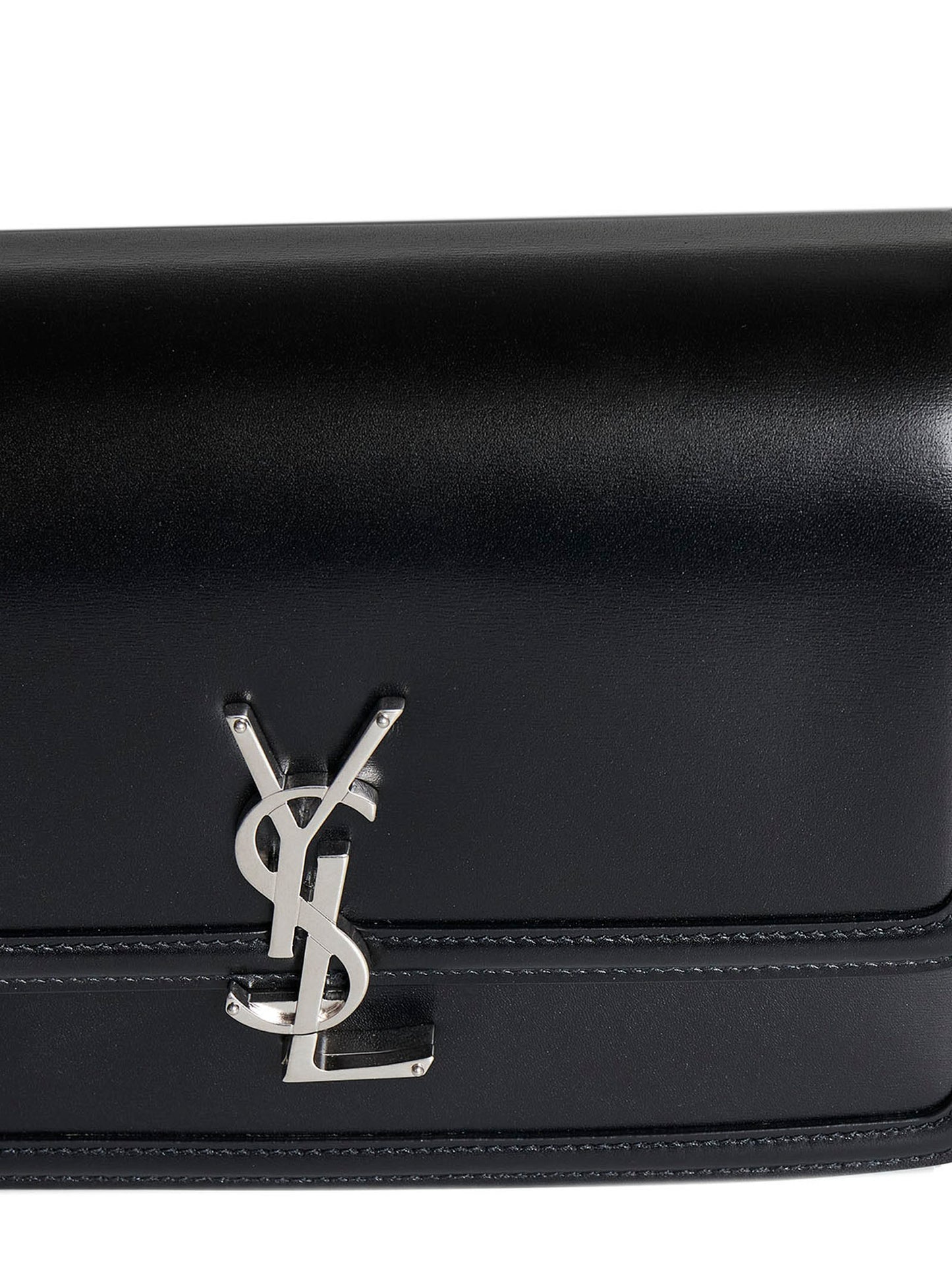 Monogram-logo leather messenger bag from SAINT LAURENT featuring black