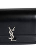 Monogram-logo leather messenger bag from SAINT LAURENT featuring black