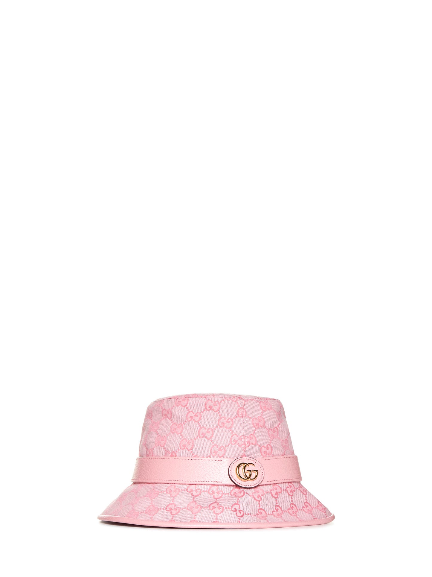Pink GG Jacquard Cotton-Blend Canvas Hat