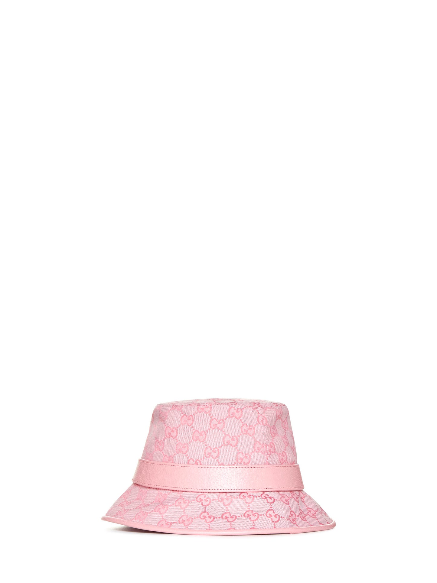 Pink GG Jacquard Cotton-Blend Canvas Hat