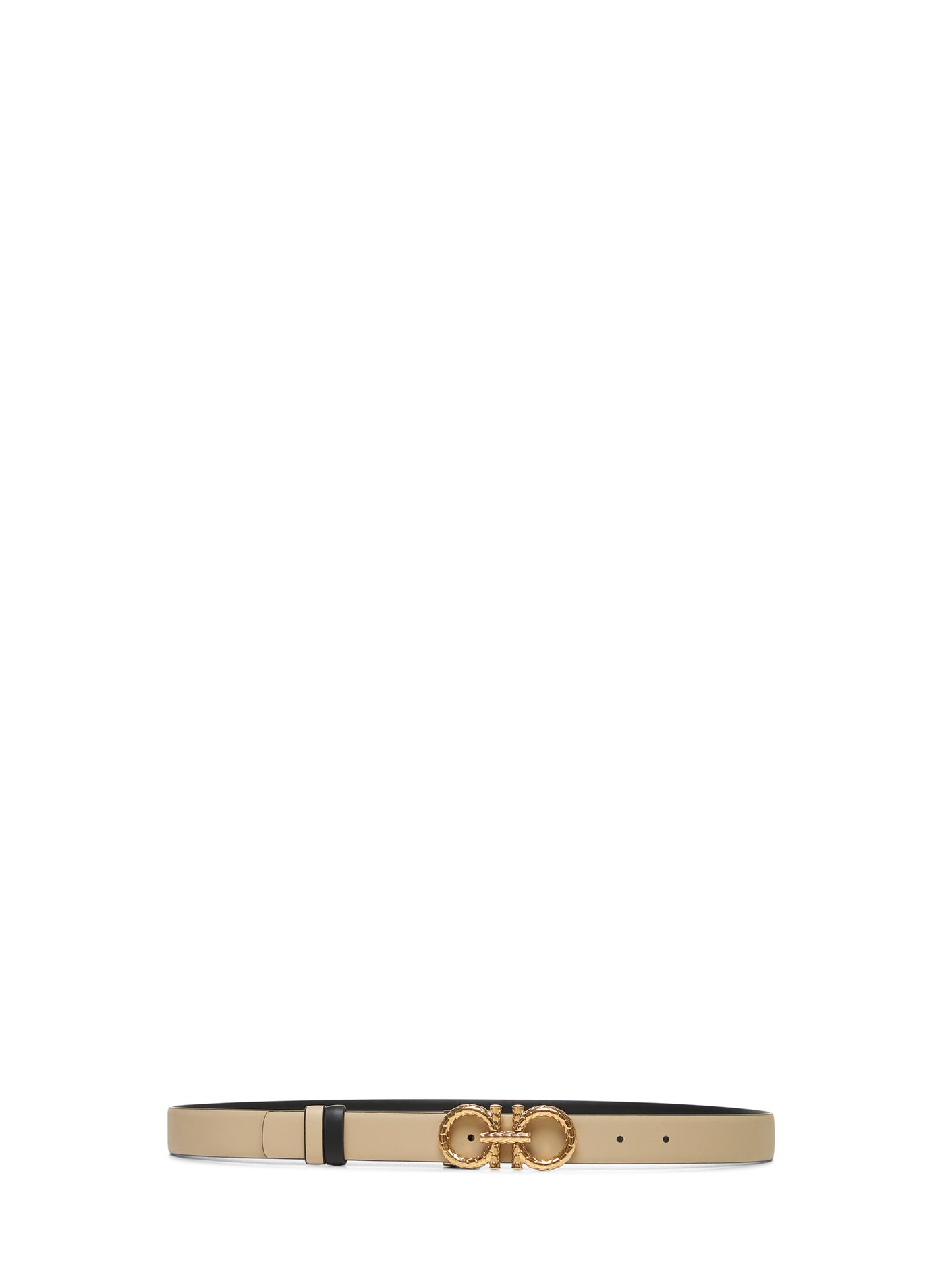 Black reversible Gancini belt