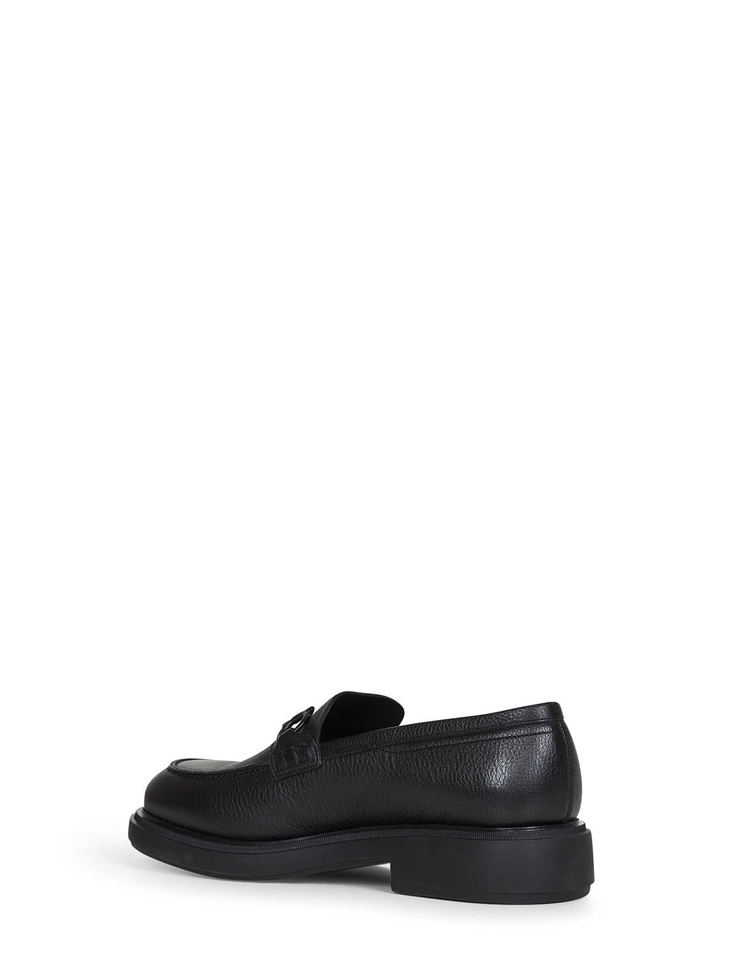Black calfskin Gancini loafers