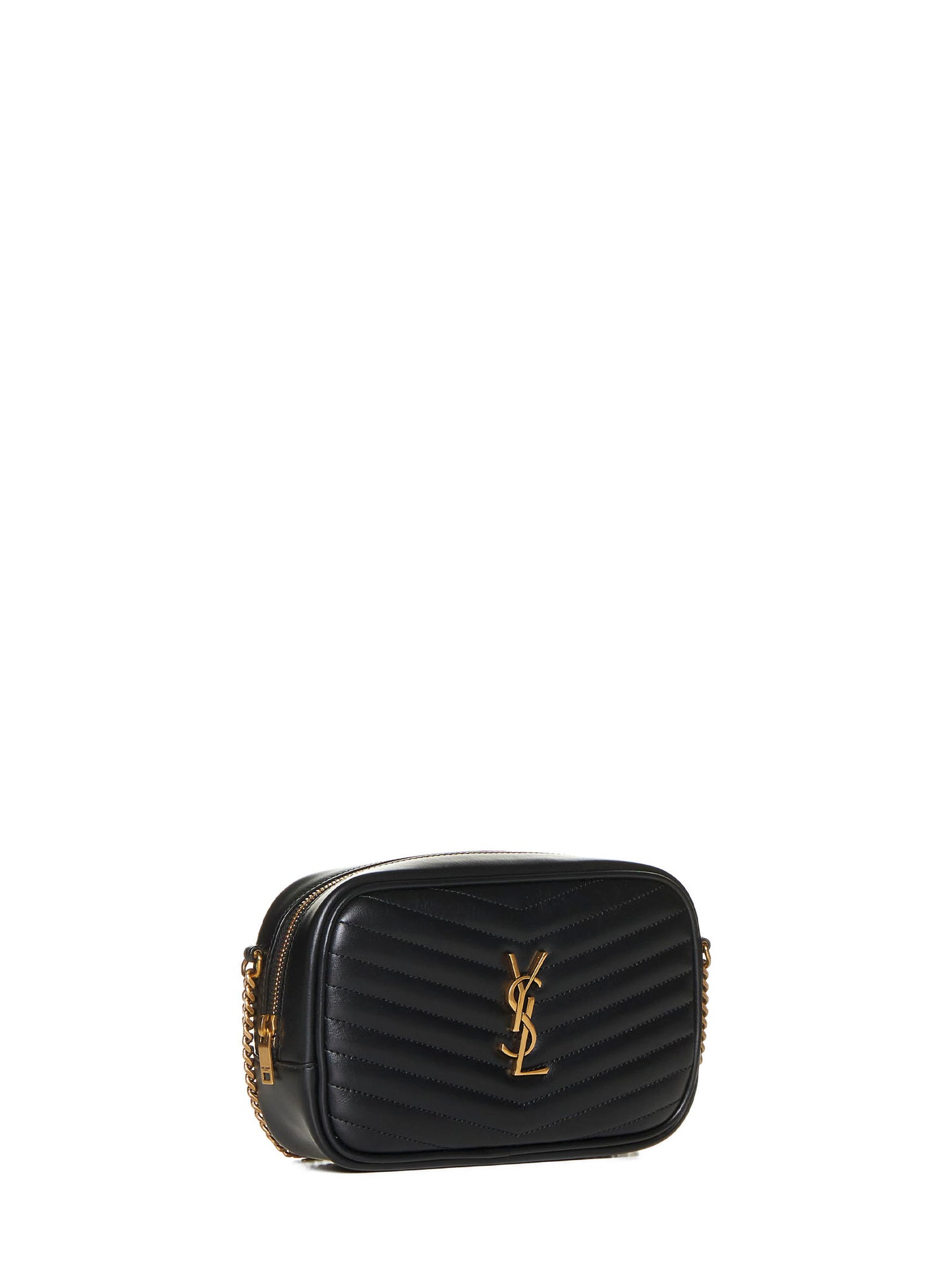 YSL logo leather camera mini bag