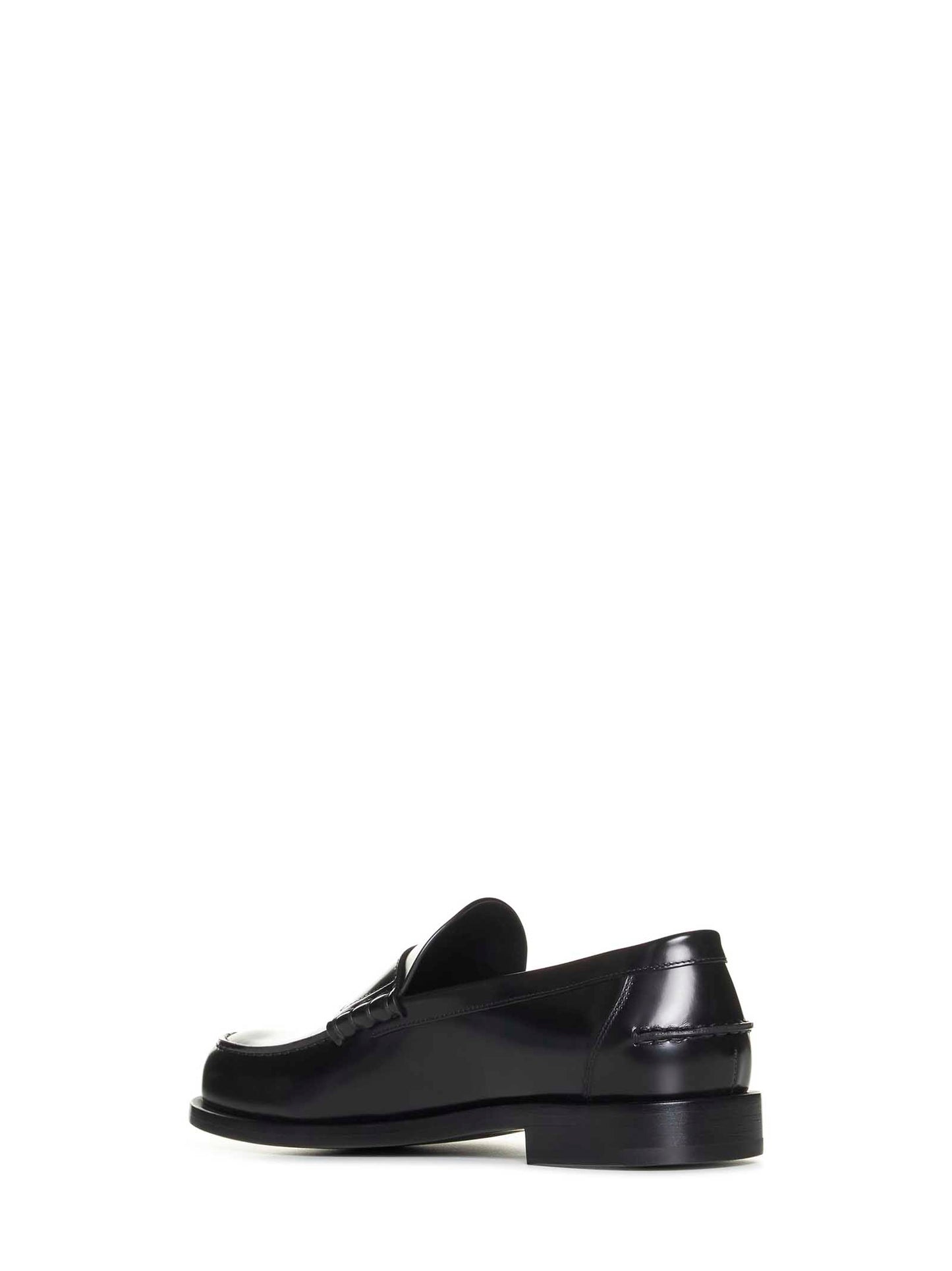 4G plaque leather loafers