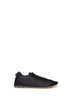 Sneakers Tennis in pelle scamosciata e nylon nero