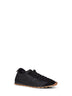Sneakers Tennis in pelle scamosciata e nylon nero