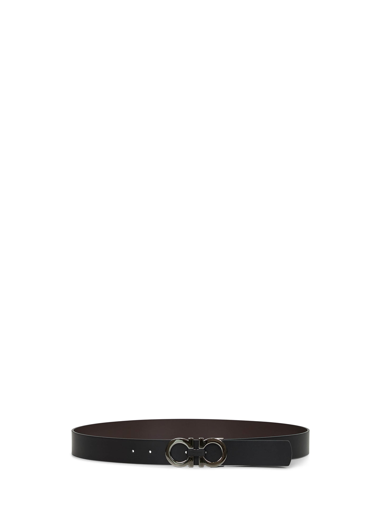 Dark brown Gancini reversible belt