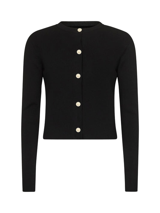 Cardigan in maglia di misto viscosa nera