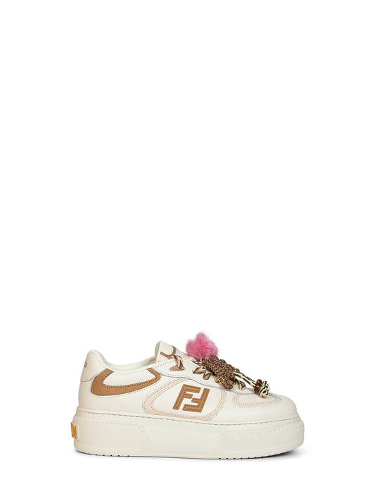 Sneakers platform Fendi Match bianche