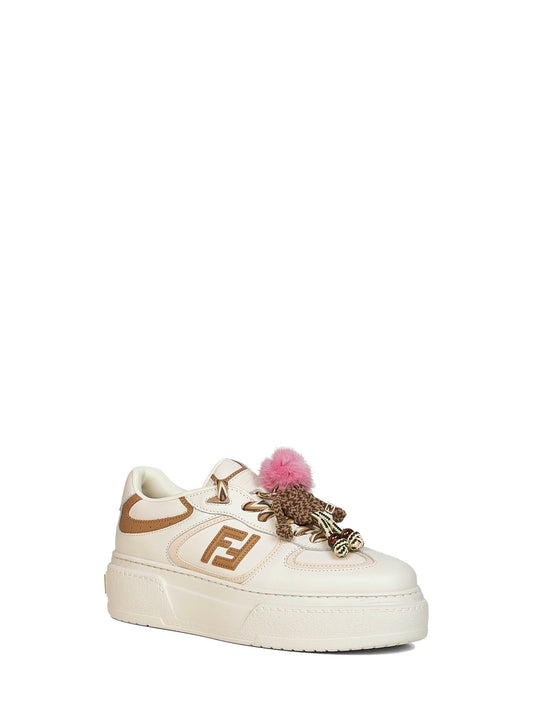 Sneakers platform Fendi Match bianche