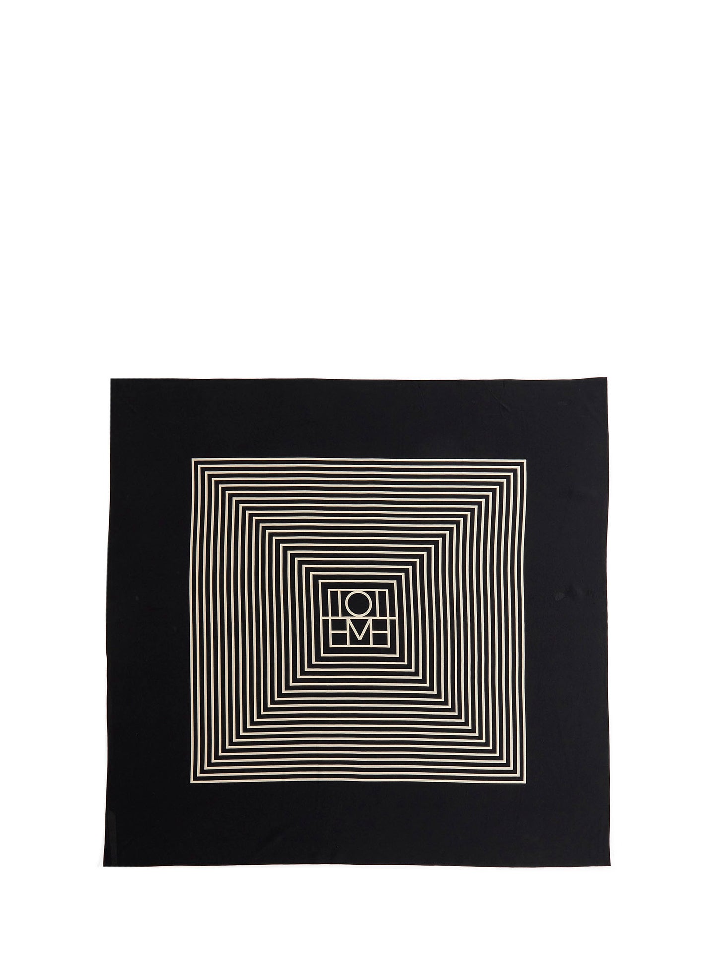 Striped silk crêpe scarf