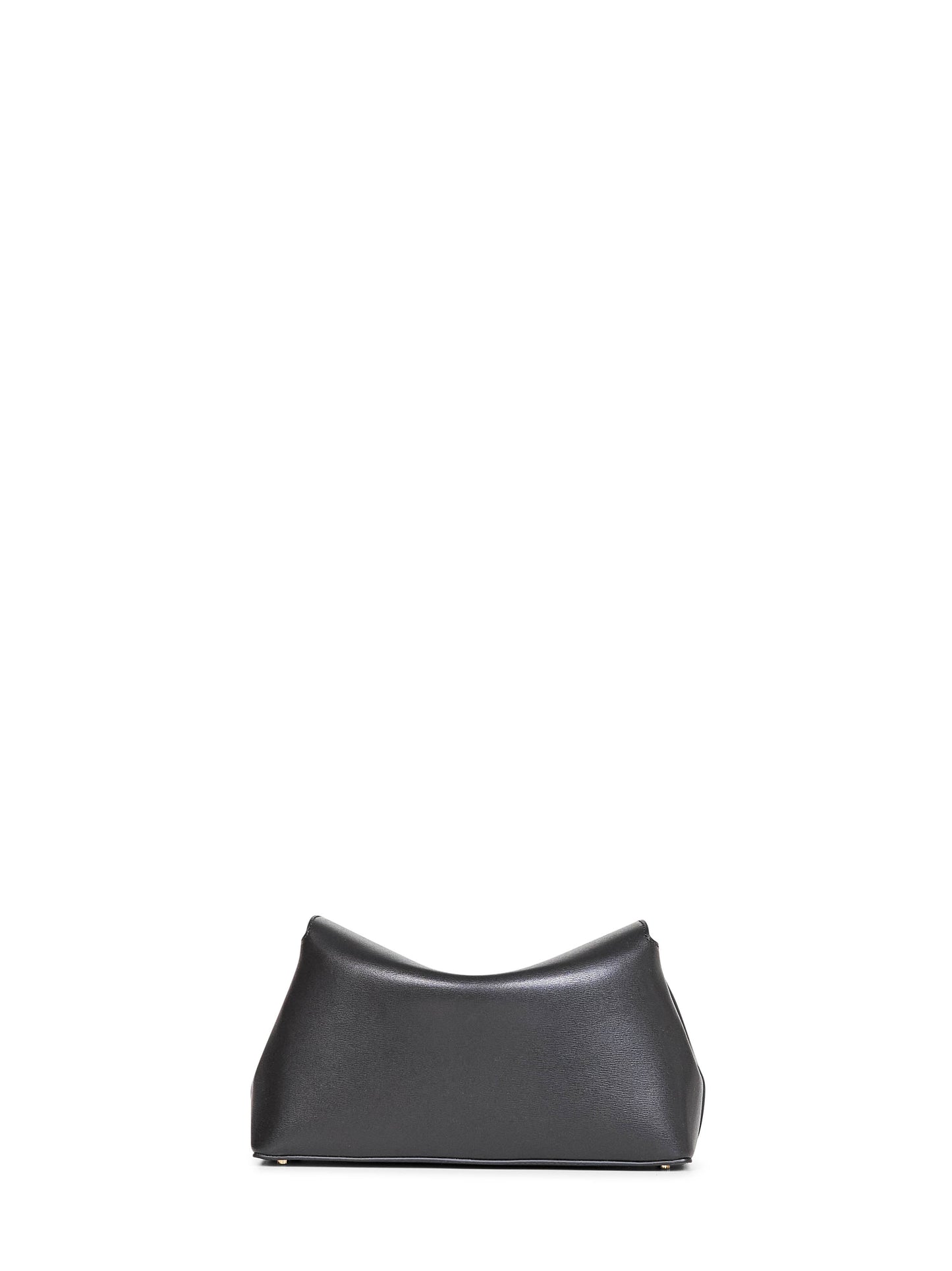 Black T-Lock leather clutch bag