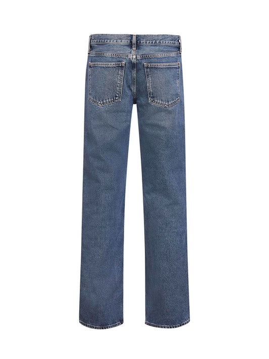 Blue regenerative denim Elson double-waist jeans