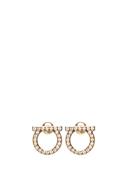 Gancini earrings with pearl by Ferragamo