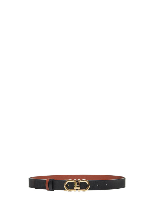 Black Reversible Gancini belt