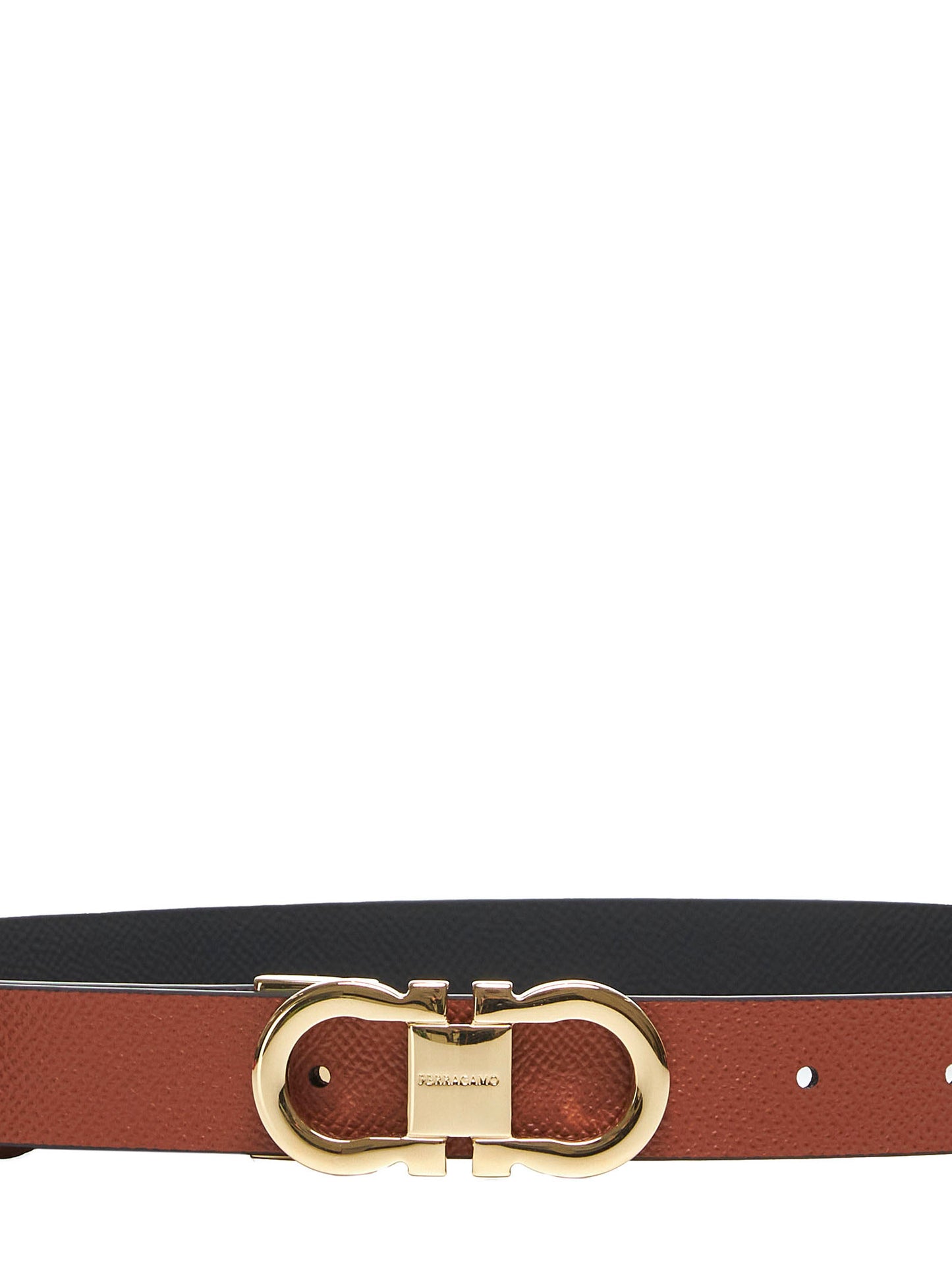 Black Reversible Gancini belt